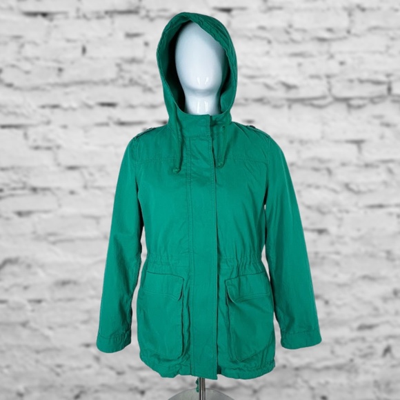 Old Navy Kelly Green Hooded Jacket Zip Out Lining 🎉Host Pick🎉 - Picture 2 of 10